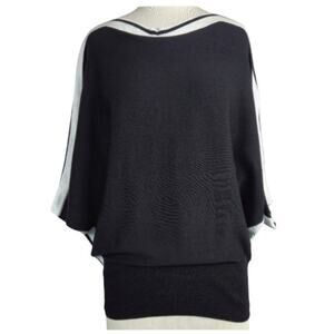 Planet by Lauren G Bat Wing Sweater Black One Size